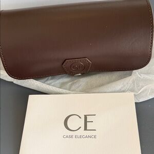 Case Elegance Brown Leather Watch Storage Case- NWT